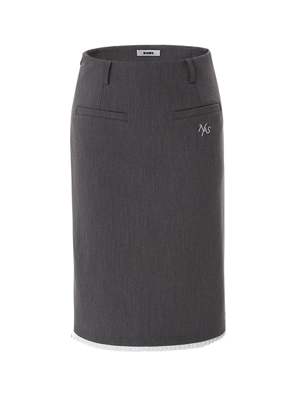 Smart Grey Pencil Skirt