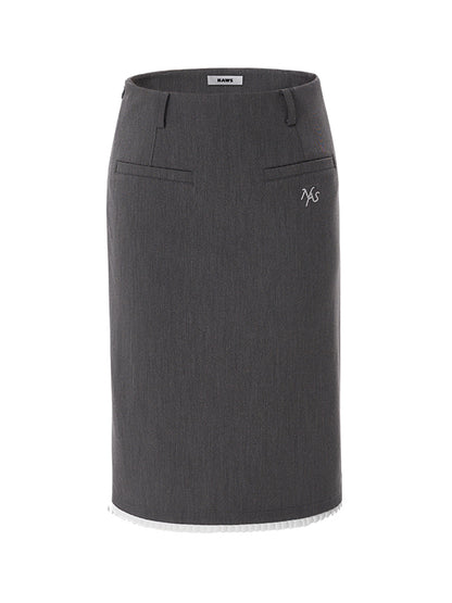 Smart Grey Pencil Skirt