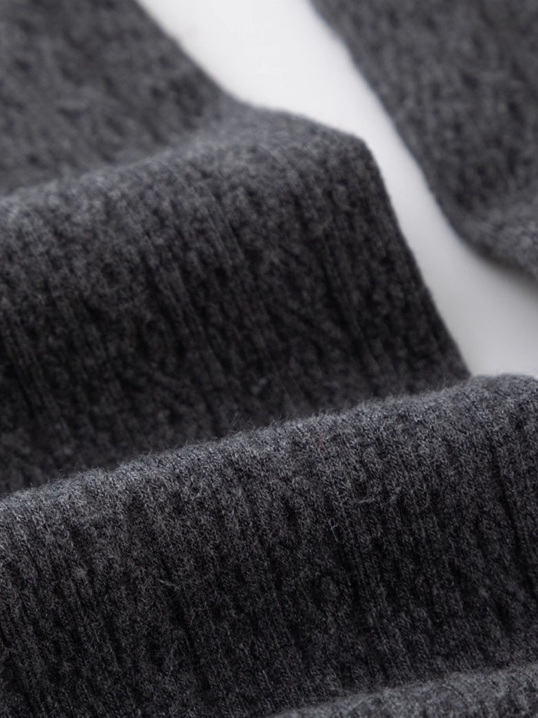 Cream / Brown / Grey / Black Cable-Knit Textured Tights