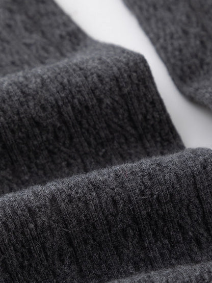 Cream / Brown / Grey / Black Cable-Knit Textured Tights