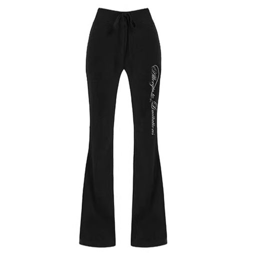 V-Neck Sweatshirt &amp; Flared Pants Set