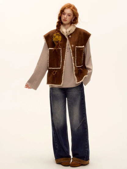 Striped Contrast Embroidered Shell T-Shirt