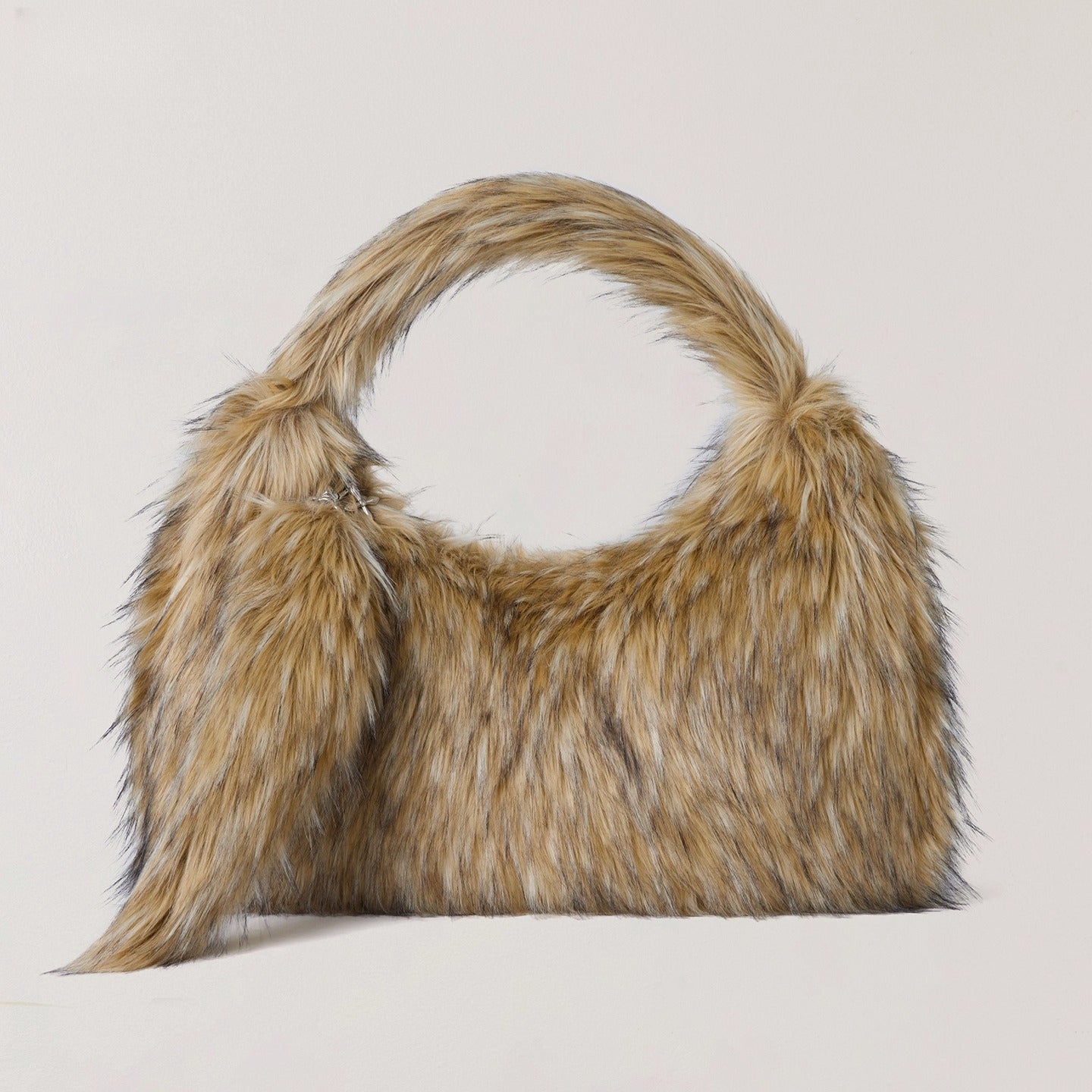 Cross Relic Faux Fur Stone Bag