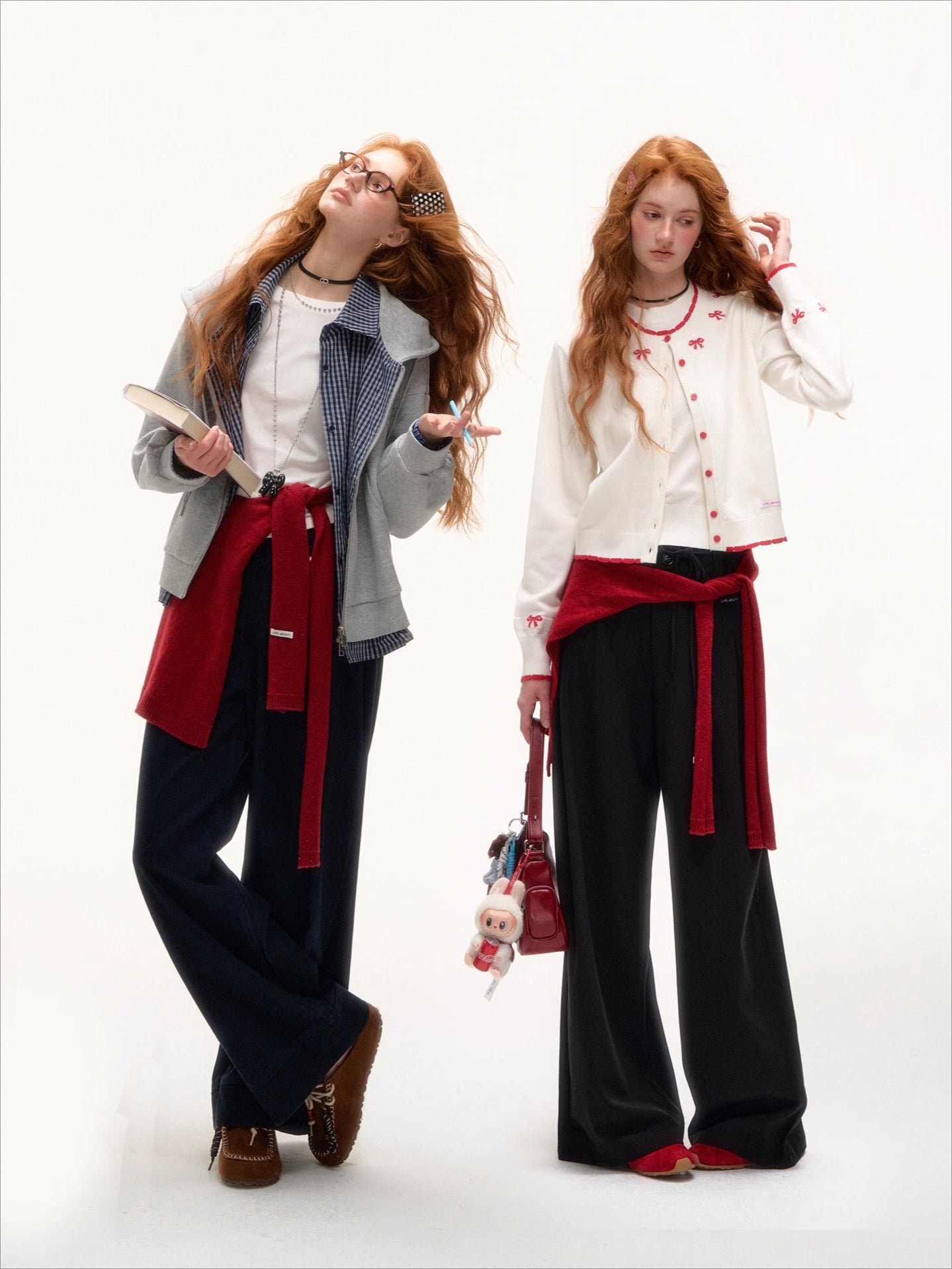 Solid Knit Tie-Front Shoulder Shawl