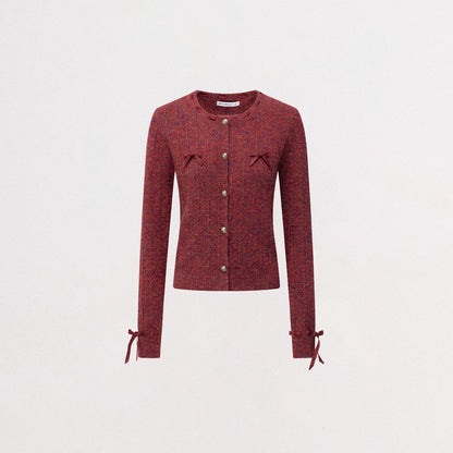 Bow-Detail Soft-Touch Knit Sweater