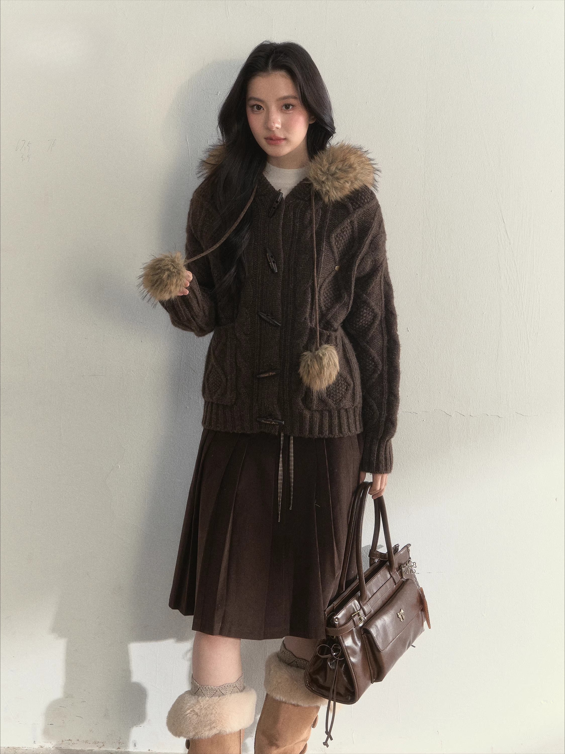 Textured Cable-Knit Wool Sweater