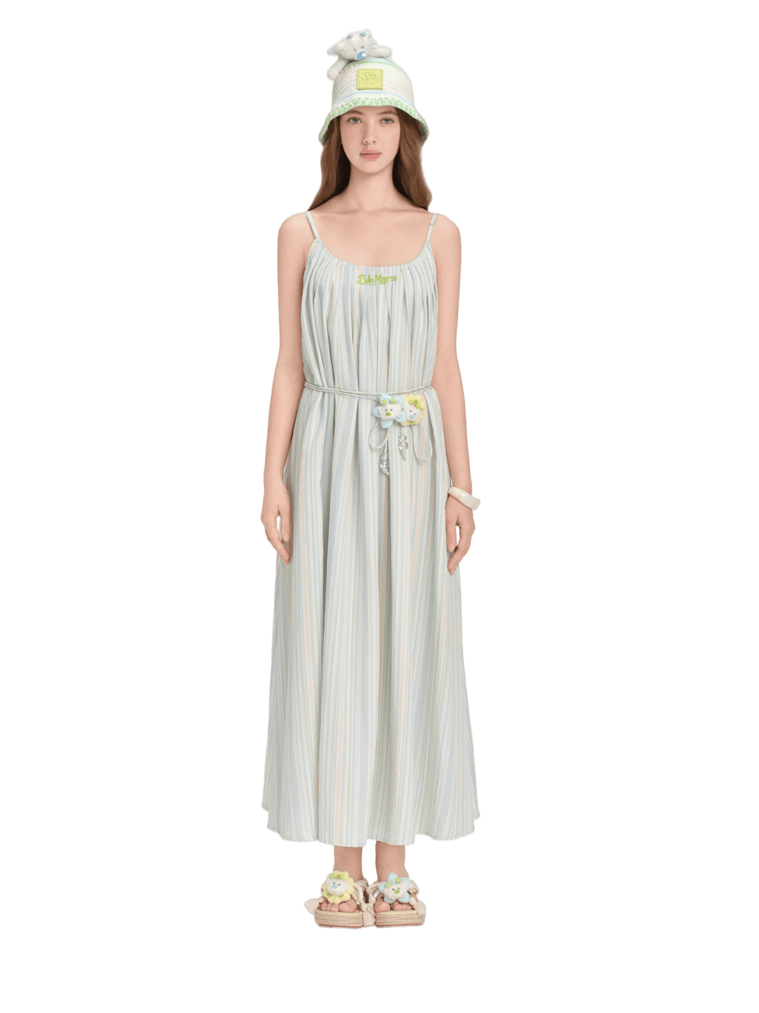 Floral Doll Strap Maxi Dress