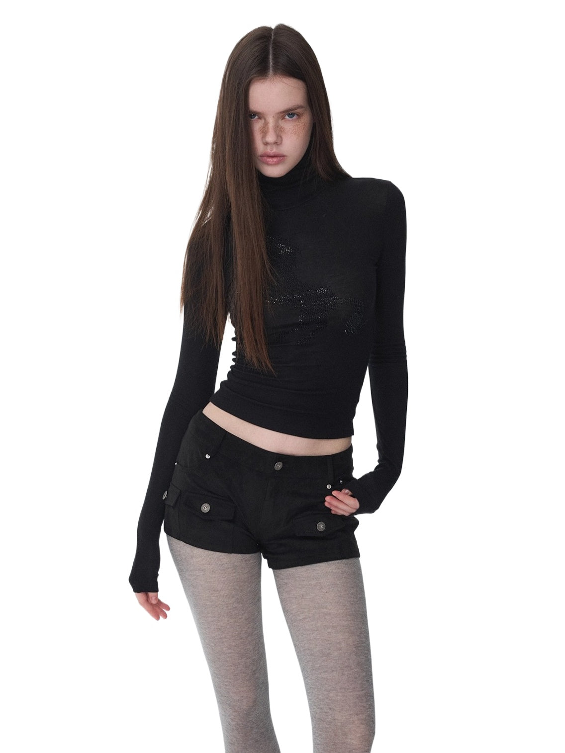 Crystal-Embellished Turtleneck
