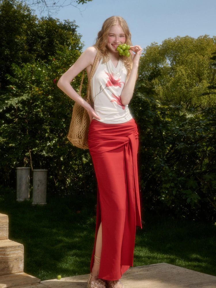 Perfumed Lily Top &amp; Skirt Set