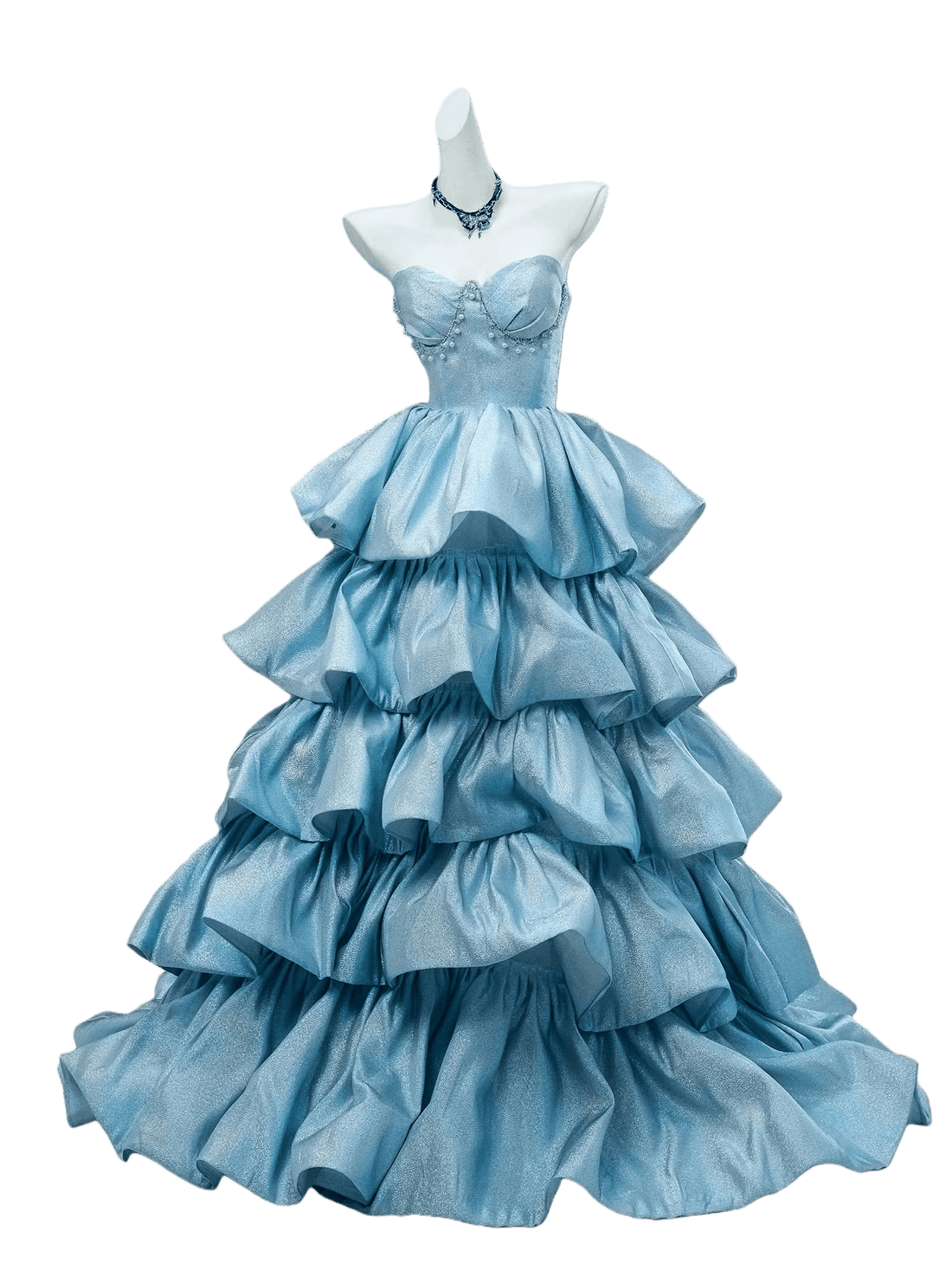 DXI Iridescent Cascade Couture Gown