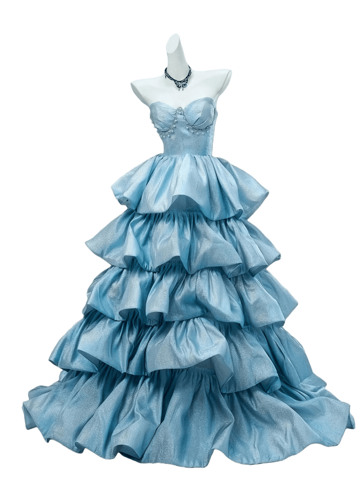 DXI Iridescent Cascade Couture Gown