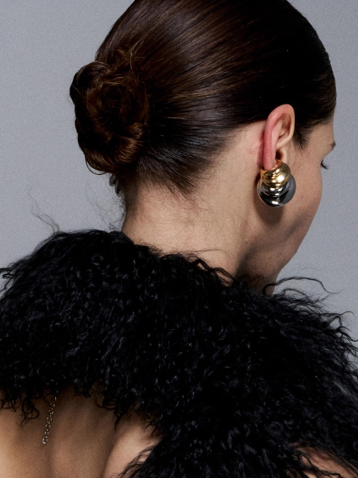 Reshaped Romance Dual-Layer Metal Hoop Earrings