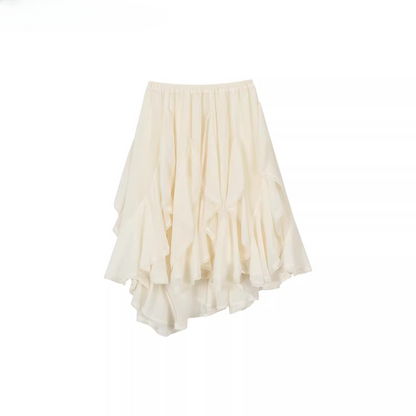 Asymmetric Flowing Chiffon Vacation Skirt