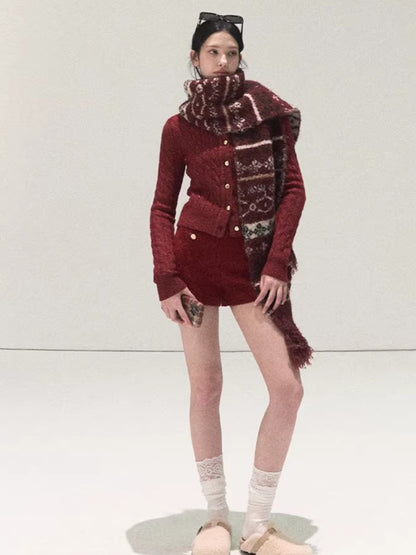 Handcrafted Fair Isle Wool Scarf