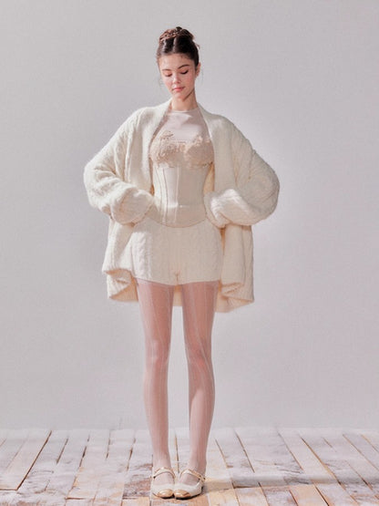 Cloud Cream Cozy Knit Cardigan