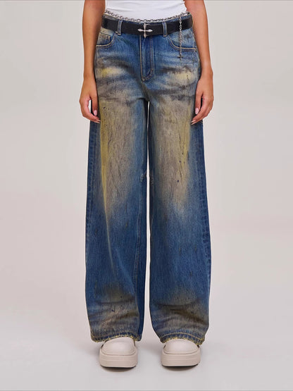 Desert Relic Straight-Leg Distressed Jeans