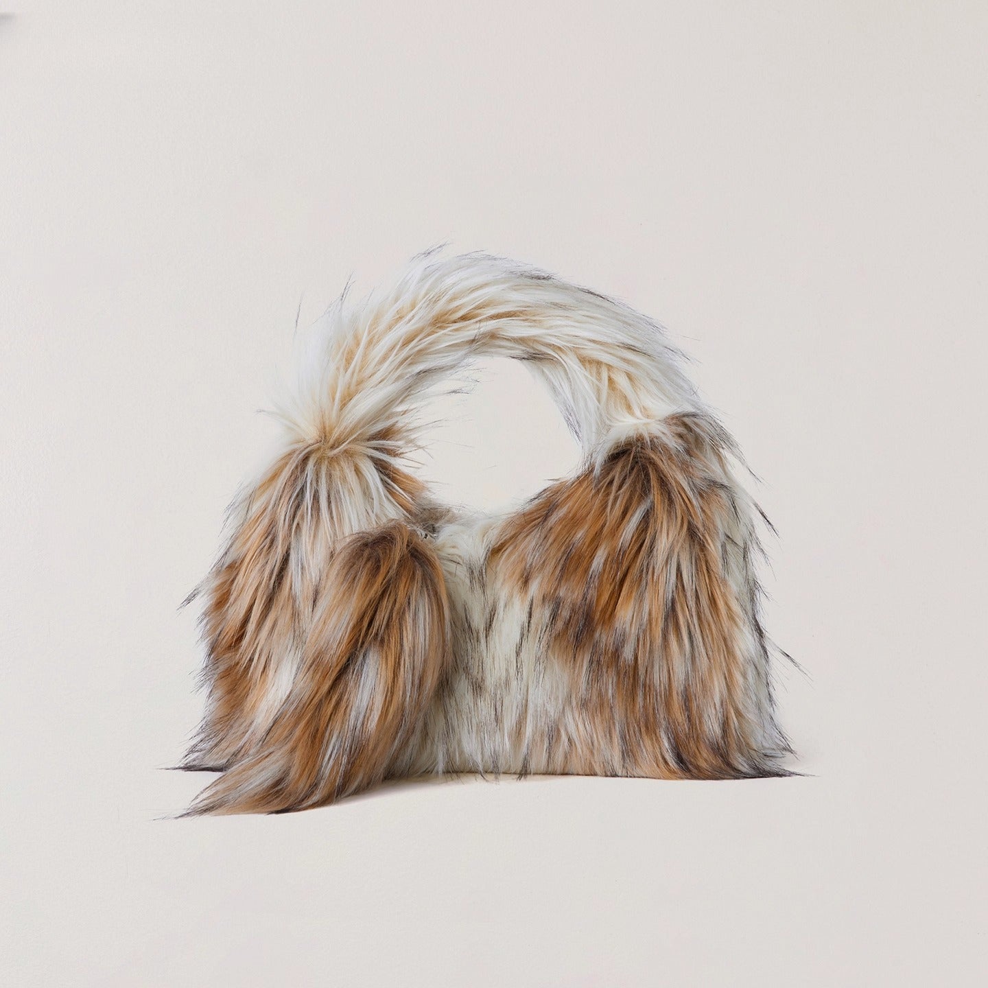 Cross Relic Faux Fur Stone Bag