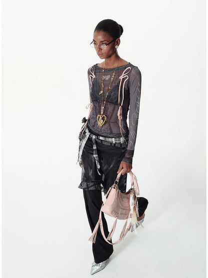 Lace Mesh Layered T-shirt