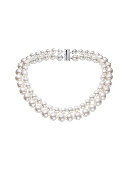 Double-Layer Pearl Choker Necklace