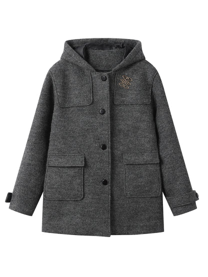 Academy Woolen Hooded Toggle Coat