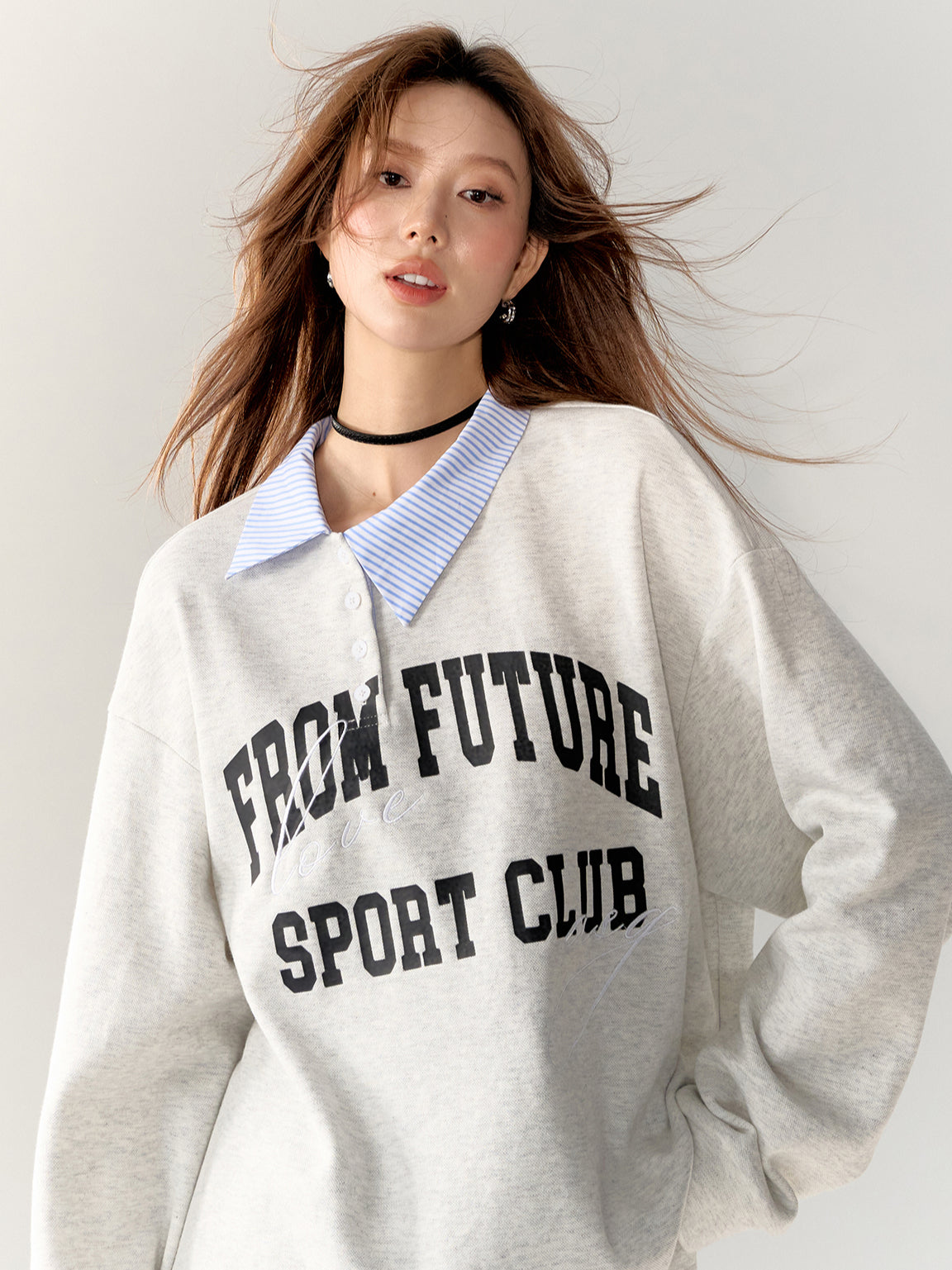 American College Style Sports Sweatshirt