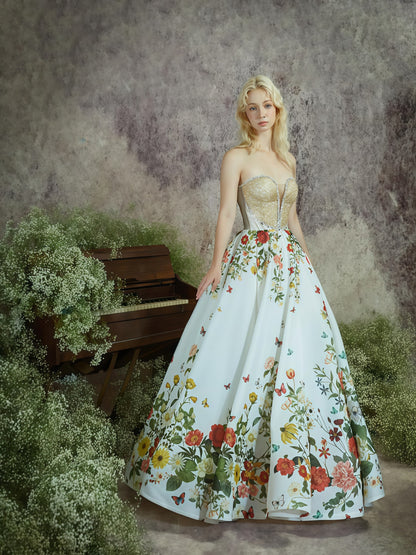 Blooming Garden Corset Ball Gown