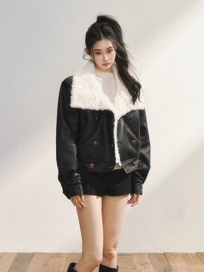 Black High-Waist Bodycon Mini Shorts