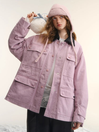 Duck Down Cinched-Waist Puffer Jacket