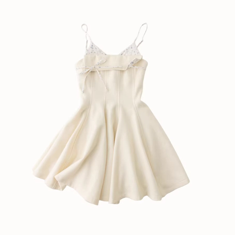 Wool-Blend Puffy Cami Dress