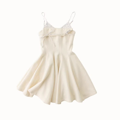 Wool-Blend Puffy Cami Dress