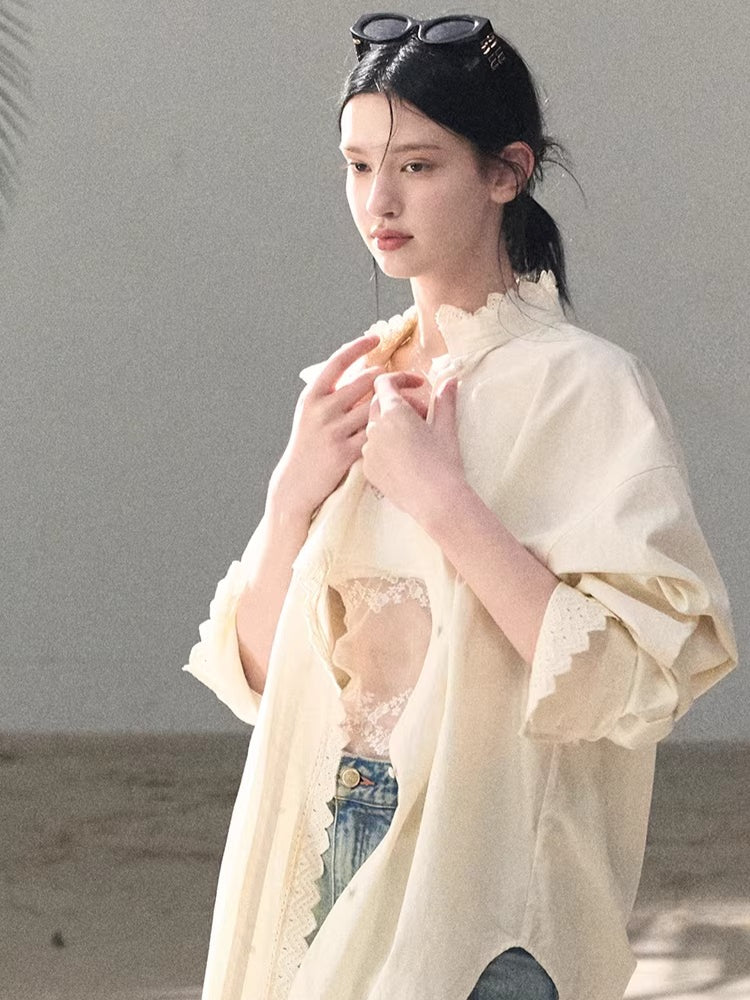 French Satin Lace Backless Camisole