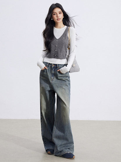 Knit Camisole and Inner Top Two-Piece Set