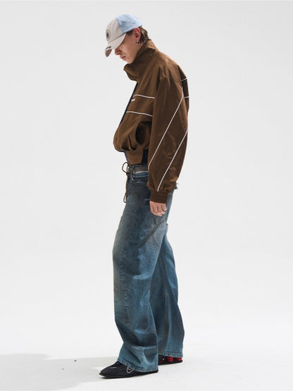 Yin-Yang Contrast Sports Short Jacket