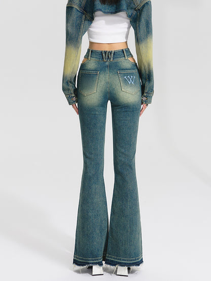 High-Waisted Vintage Flared Jeans