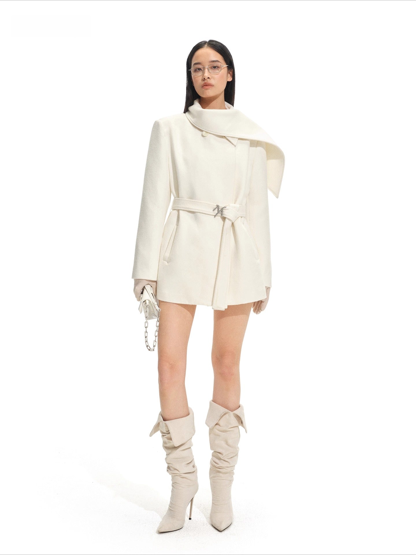 Roy Wool Scarf-Collar Jacket