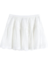 White Lace Panel Hooded Coat & Skirt Set - CHINASQUAD