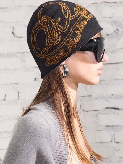 Dual-Tone Reversible Wool Knit Beanie