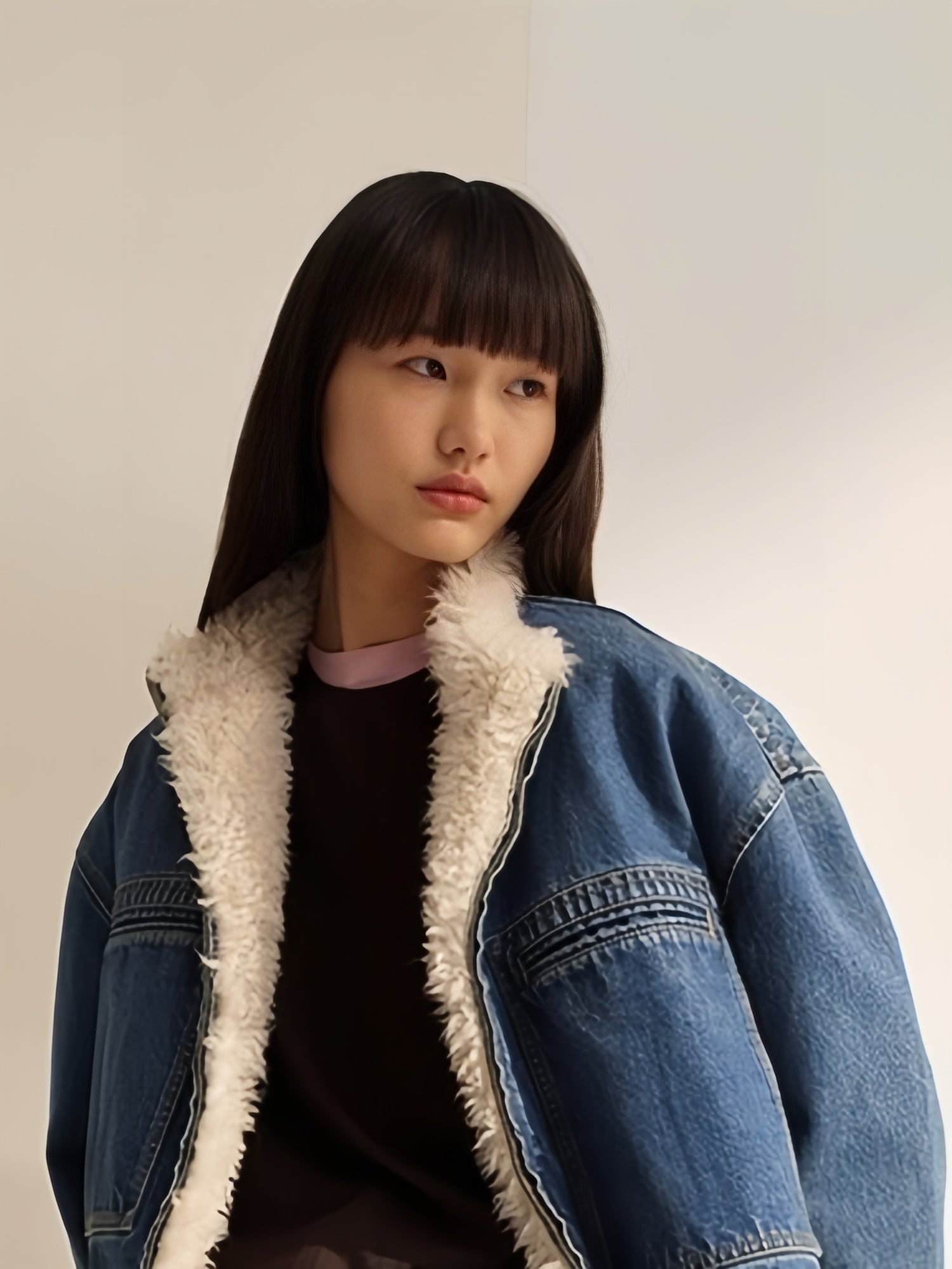 Cotton Denim Padded Jacket