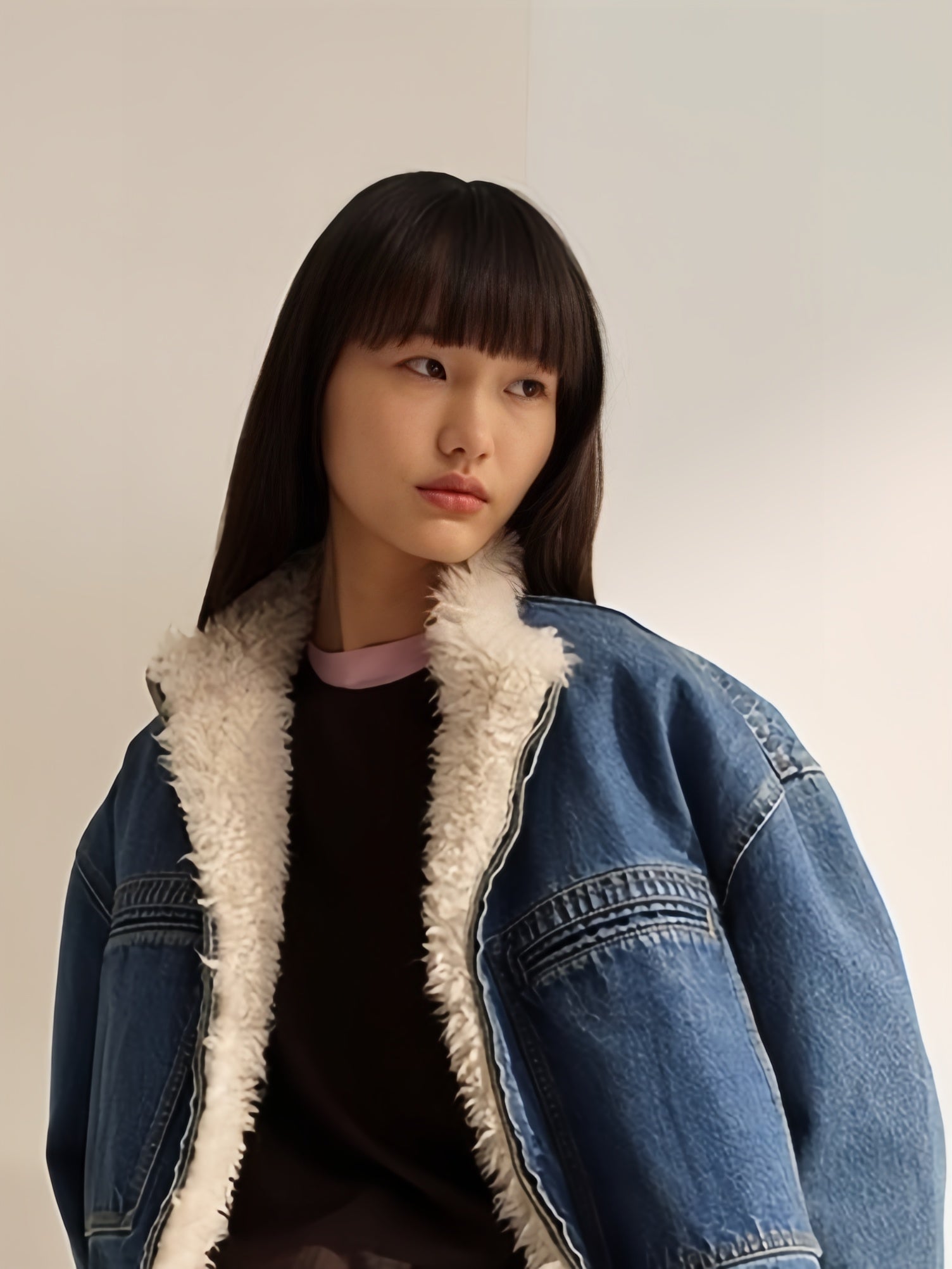 Cotton Denim Padded Jacket
