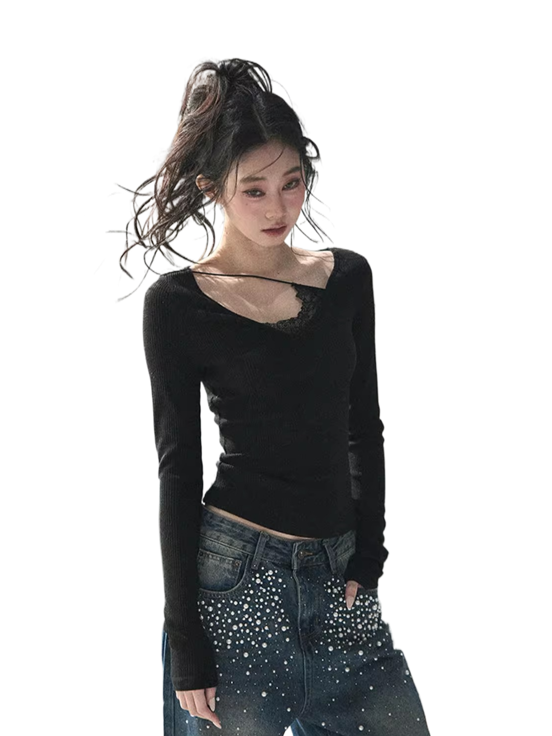 Day &amp; Night Lace Knit Top