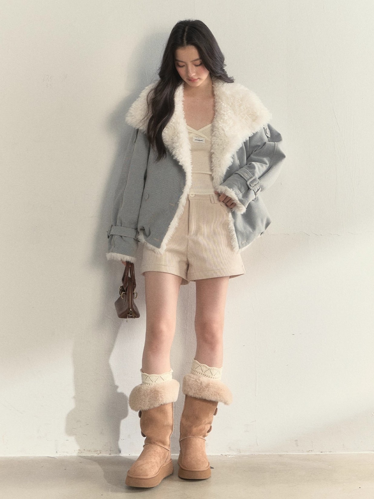 Reversible Fleece-Lined Cropped Jacket