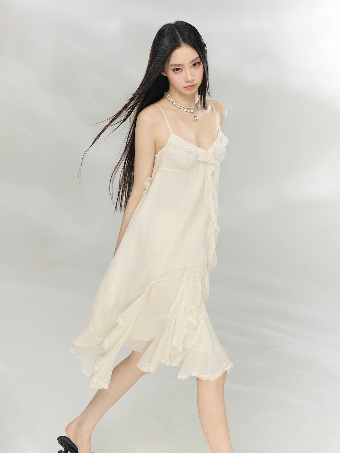 Chiffon Camisole and Skirt Two-Piece Set
