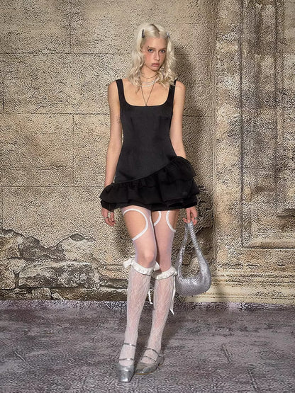 Black Swan Ballet-Inspired Strappy Mini Dress