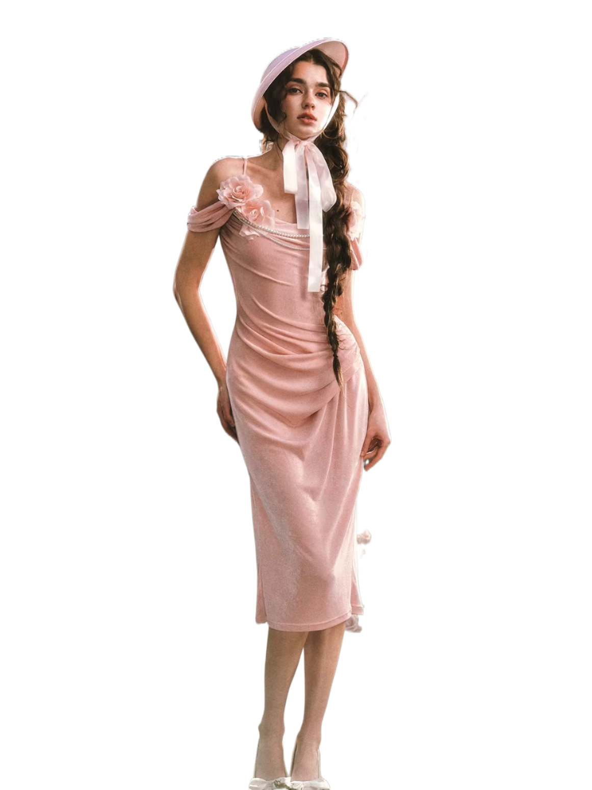 Time Blossom Letter Dress