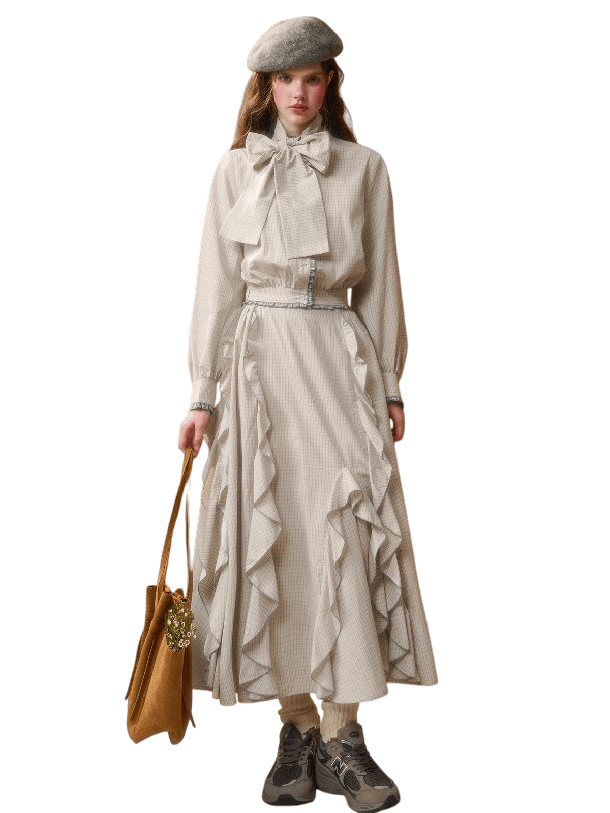 Organic Cotton Gingham Blouse Set