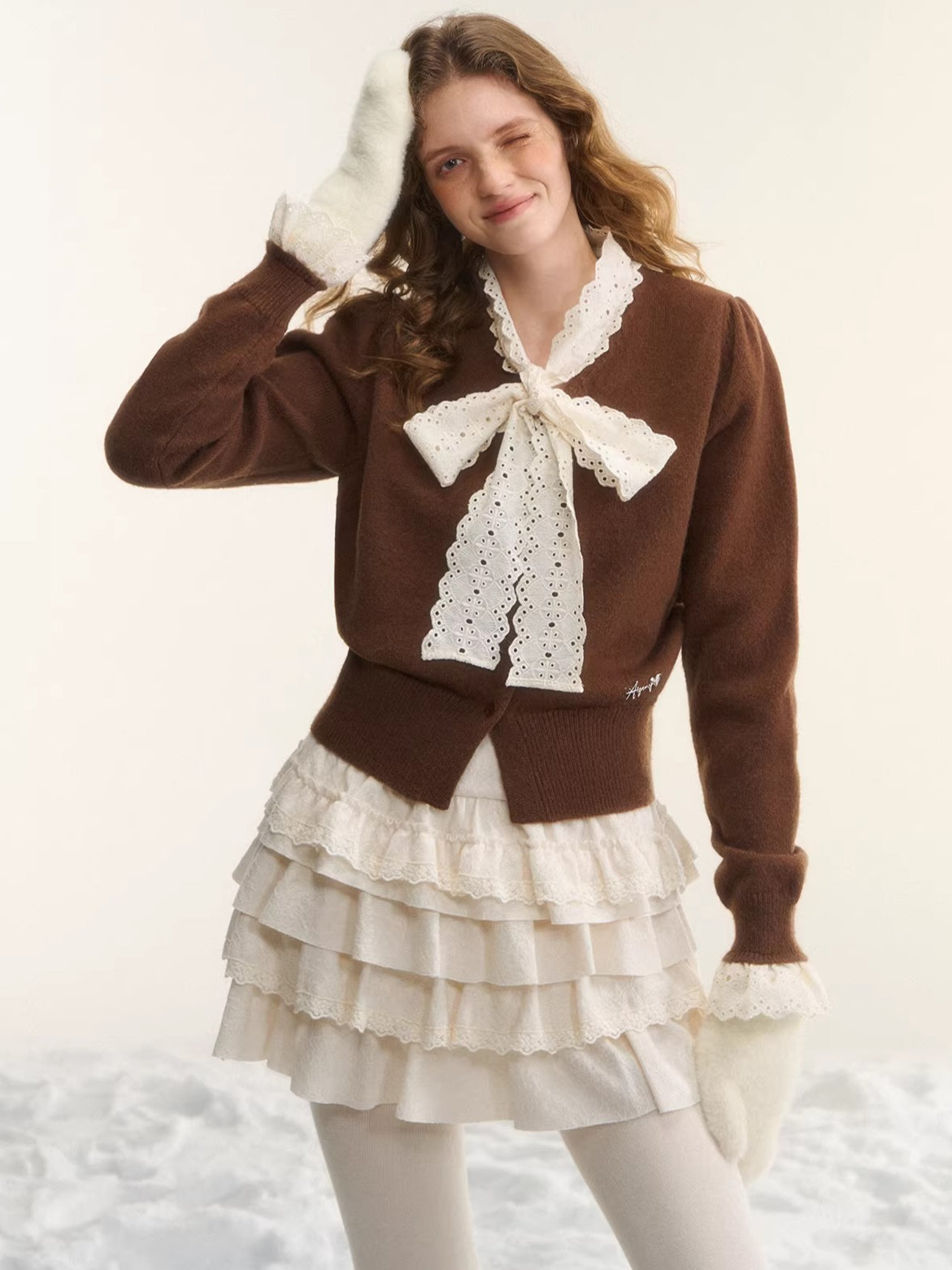 Tiered High-Waist A-Line Puff Skirt