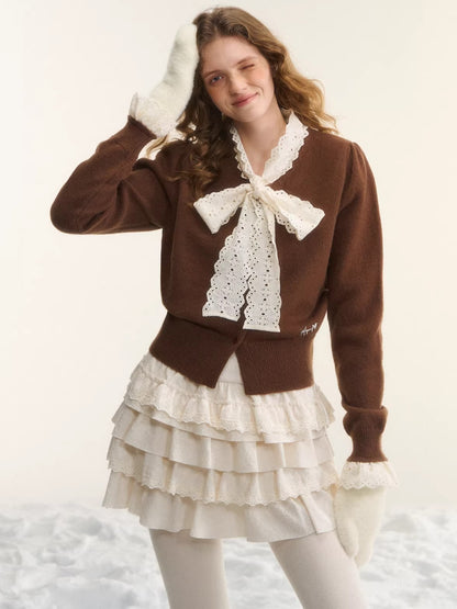 Tiered High-Waist A-Line Puff Skirt