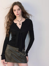 Two-Way Wear Knit Cardigan with Scarf Shawl - CHINASQUAD