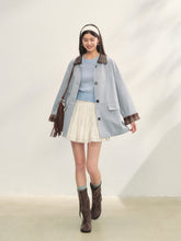Plaid Patchwork Color-Block Trench Coat - CHINASQUAD