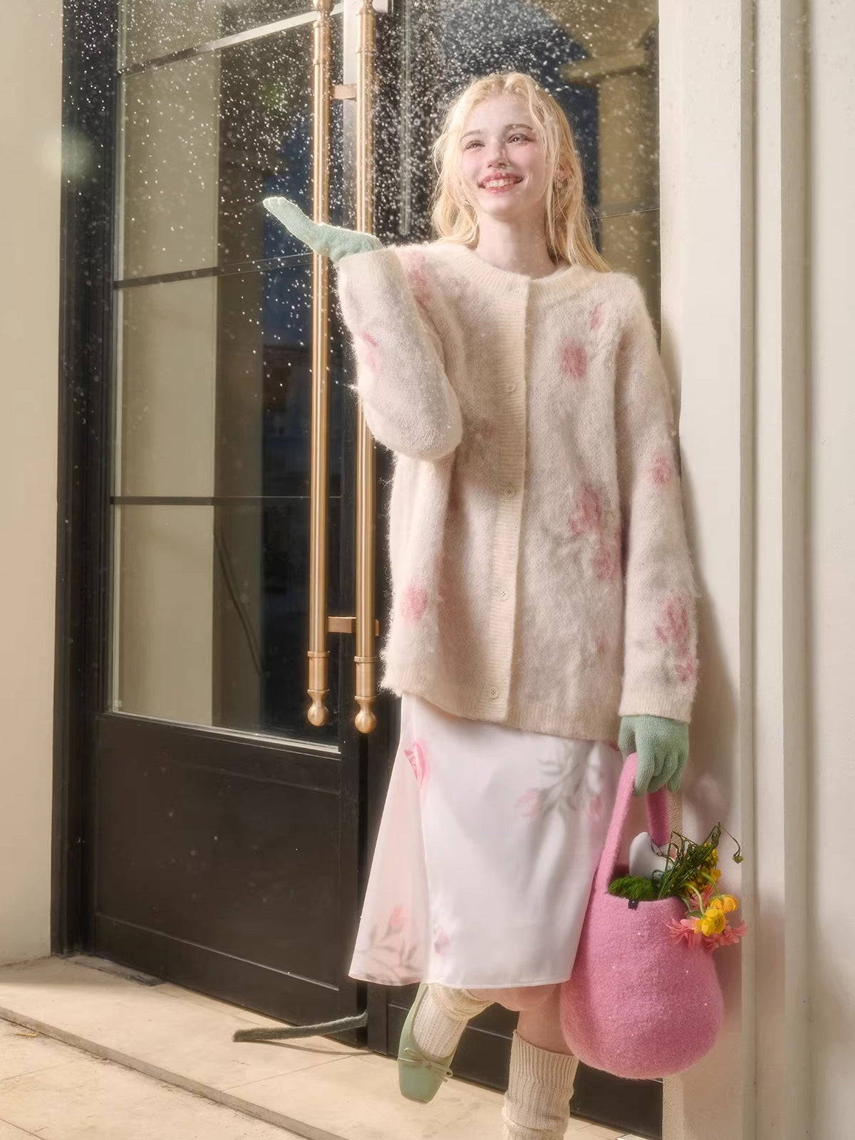 Merino Wool-Blend Knit Jacket